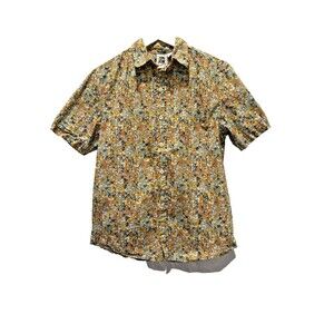 Kennington Men’s Short Sleeve Button Down Shirt Medium Abstract Floral